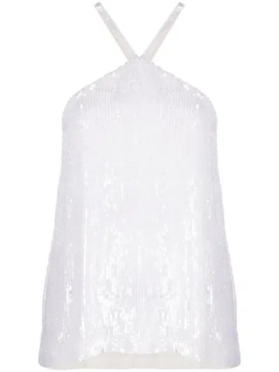 P.A.R.O.S.H GEM SEQUINNED HALTERNECK TOP