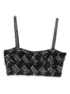 P.a.r.o.s.h Geometric Sequin Top In Gray