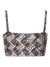 P.a.r.o.s.h Geometric Sequined Micro Top In Multi