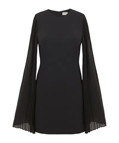 P.a.r.o.s.h Georgette Sleeve Dress In Black