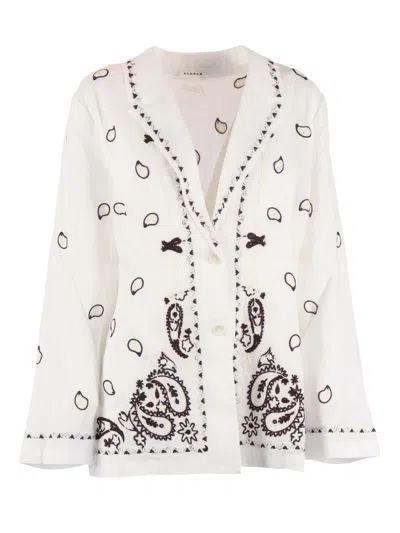 P.a.r.o.s.h . Giacca C/ricamo In White