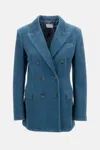 P.a.r.o.s.h Double-breasted Corduroy Blazer In Blue
