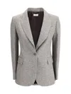 P.a.r.o.s.h P. A.r. O.s. H. Houndstooth Patterned Jacket In Gray