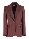 P.a.r.o.s.h Single-breasted Jacket In Brown