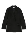P.a.r.o.s.h Double-breasted Blazer In Black