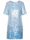 P.a.r.o.s.h P. A.r. O.s. H. Woman Mini Dress Sky Blue Size M Polyamide, Elastane, Pvc - Polyvinyl Chloride In Multi