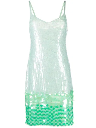 P.a.r.o.s.h Gigi Sequinned Minidress In Green
