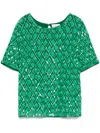 P.a.r.o.s.h Gild Blouse In Green