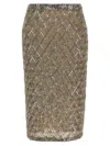 P.a.r.o.s.h Gild Skirt In Beige
