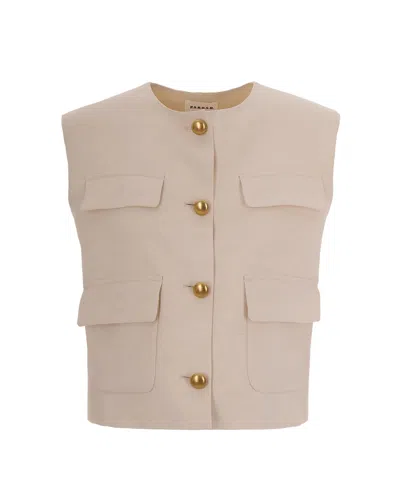 P.a.r.o.s.h Gilet Lino Crema
