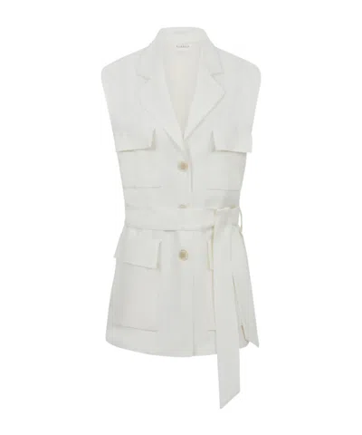 P.a.r.o.s.h Gilet With Belt In White