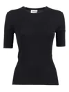 P.a.r.o.s.h Half Sleeve Sweater T-shirt Blue In Black