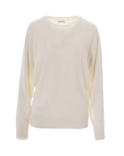 P.a.r.o.s.h Cream Fringe Cashmere Sweater In White