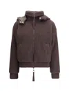P.a.r.o.s.h P. A.r. O.s. H. Reversible Ribbed Knit Jacket With Hood In Brown