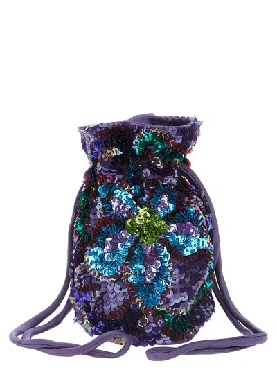 P.a.r.o.s.h . Gla Fabric Shoulder Bag In Purple