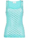 P.a.r.o.s.h Crystal-embellished Vest Top In Grün