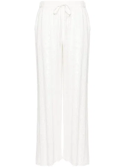 P.a.r.o.s.h Verzierte Hose Mit Geradem Bein In White
