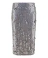 P.a.r.o.s.h "full Paillettes" Midi Skirt In Grey