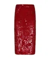P.a.r.o.s.h Sequined Midi Skirt In Red