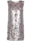 P.a.r.o.s.h Glow Mini Dress In Grey