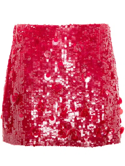 P.a.r.o.s.h Glow Mini Skirt In Red