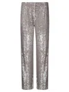 P.a.r.o.s.h High-waisted Grey Trousers With Sequin Embellishments In Gray