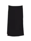 P.a.r.o.s.h Wool-blend Midi Skirt In Black