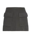 P.a.r.o.s.h Regular Fit Wool Skirt With Flap Pockets And Zip Closure In Multi