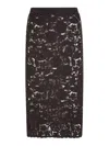 P.a.r.o.s.h . Delicate Lace Midi Skirt With Floral Patterns