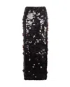 P.a.r.o.s.h Gonna Lunga Con Paillettes Testa Di Moro In Black