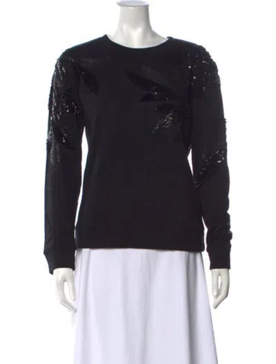 Pre-owned P.a.r.o.s.h Graphic Print Crew Neck Sweater In Black