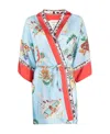 P.a.r.o.s.h Graphic-print Silk Poncho In Blue
