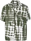 P.a.r.o.s.h Graphic-print Silk Shirt In Green
