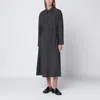 P.a.r.o.s.h . Anthracite Grey Belted Shirt Dress In Gray