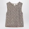 P.a.r.o.s.h . Gray Tank Top With Sequins