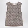 P.a.r.o.s.h . Gray Tank Top With Sequins