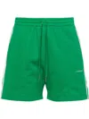 P.a.r.o.s.h Striped Cotton Blend Jersey Shorts In Green