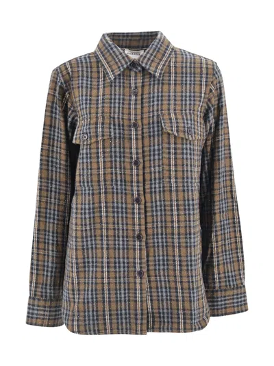 P.a.r.o.s.h Sequin Plaid Long Sleeve Shirt In Multi