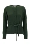 P.a.r.o.s.h Green Solid Round Neck Sweater In Yellow