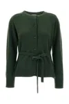 P.a.r.o.s.h Green Solid Round Neck Sweater In Green