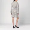 P.a.r.o.s.h Floral Lace Long Sleeve Belted Jacket In Grey