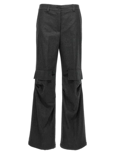 P.A.R.O.S.H GREY CARGO PANTS