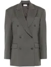 P.a.r.o.s.h Luxurious Wool Blend Blazer In Grey