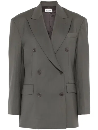P.A.R.O.S.H GREY DOUBLE BREASTED BLAZER