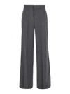 P.a.r.o.s.h Grey High-waisted Tailored Pants With Concealed Closure In Fabric Woman
