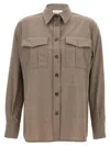 P.a.r.o.s.h Grey Lille24 Wool Shirt In Grey