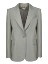 P.a.r.o.s.h Grey Linen And Viscose Jacket In Beige