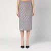 P.a.r.o.s.h Grey Sequined Midi Skirt In Grey