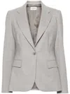 P.a.r.o.s.h Single-breasted Wool Blazer In Grey
