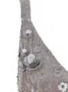 P.a.r.o.s.h Grey Sleeveless Crop Top With Straps In Sequined Fabric Woman In Grey